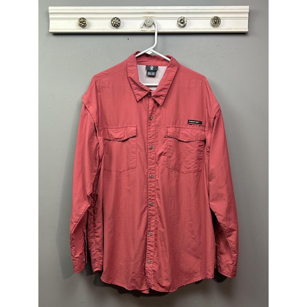 Little Donkey Andy Shirt Mens 2XL Red Power Dry HD Vented Fishing Long Sleeve‎
